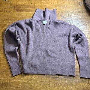 A New Day Purple Ribbed Sweater